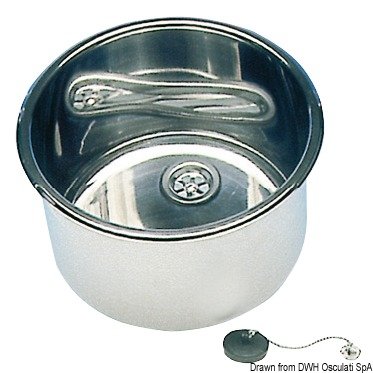 Lavello inox tondo 420 x 180 mm - 50.187.38